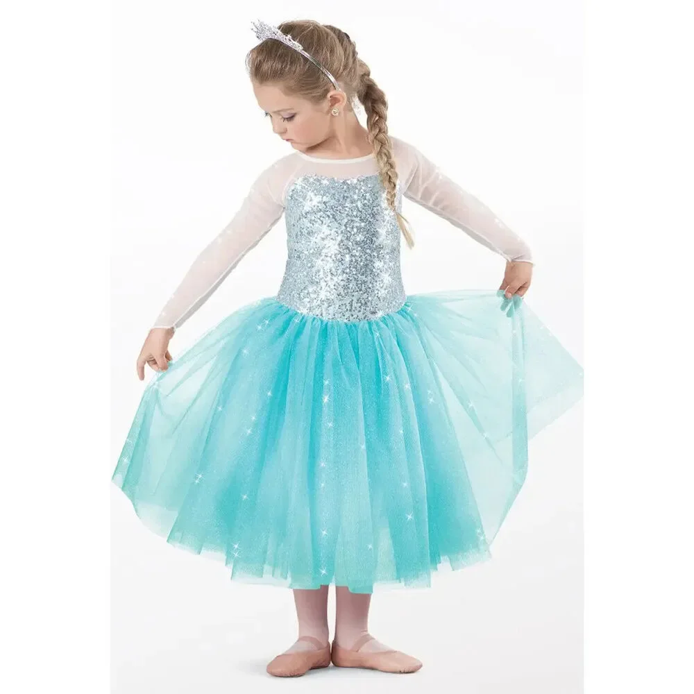 Pre-Owned Dance Costume Large Child Blue Weissman 8322 Ballet Dress Up Musical